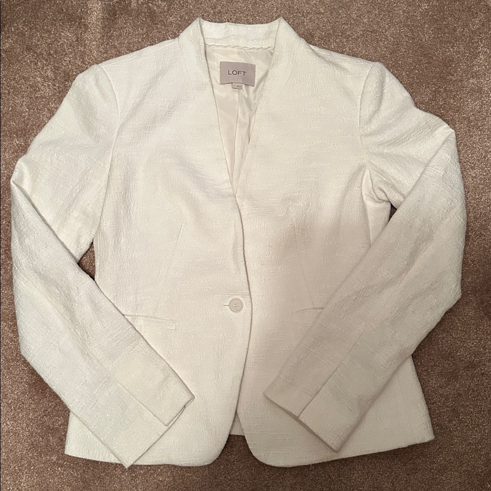 Loft Blazer,some signs of wear still has life left in it,1 small stain in front